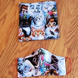 Kitty Face Mask with Pouch